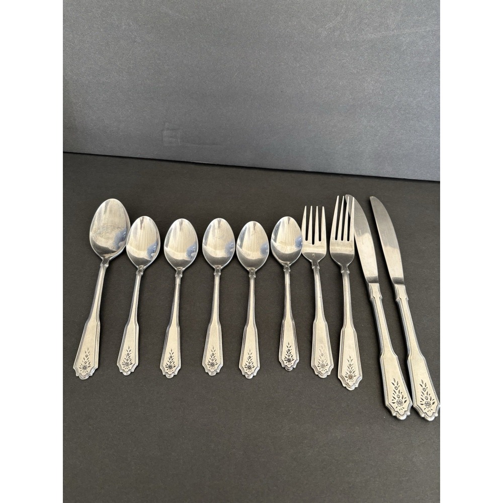 Vintage Rogers Stanley Roberts Norcrest Brentwood Stainless 10 Pieces Korea